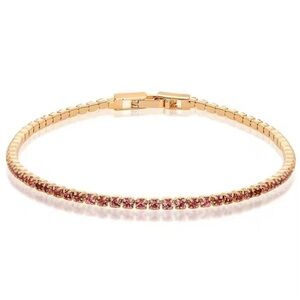 4CT Pink Lab Created Diamond Tennis Bracelet 14K Gold Plated